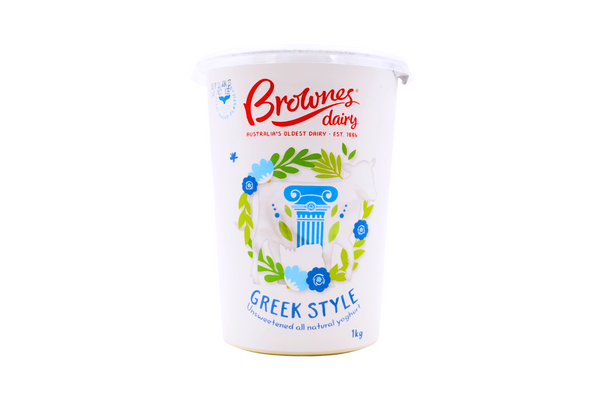 Brownes Dairy Yogurt Greek Style 1kg