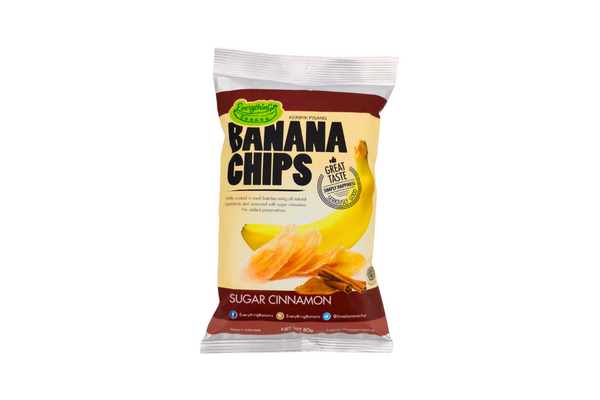 Everything Banana Banana Chips Sugar Cinnamon 80g