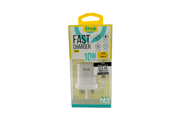 Ivon Fast Charger AD39 with Type-C Cable 1 piece