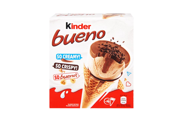 Kinder Bueno Ice Cream Cones 4 X 90ml