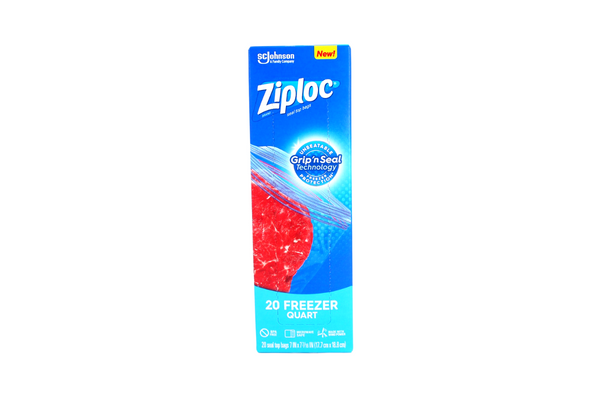 Ziploc Freezer Quart 17.7cm X 18.8cm 20 pieces