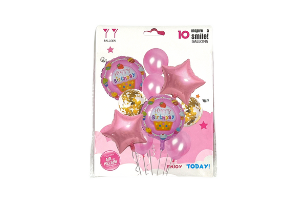 Inspire A Smile! Happy Birthday Balloons 10 pieces