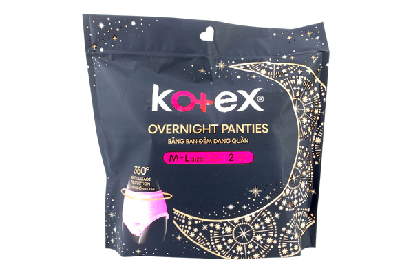 Kotex Overnight Panties Medium-Large 2 pieces