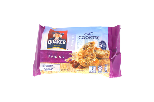 Quaker Oat Cookies Raisins 6 X 27g