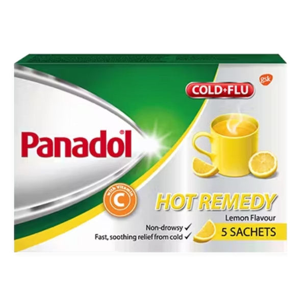 Panadol Cold+Flu Hot Remedy Lemon 5 pieces