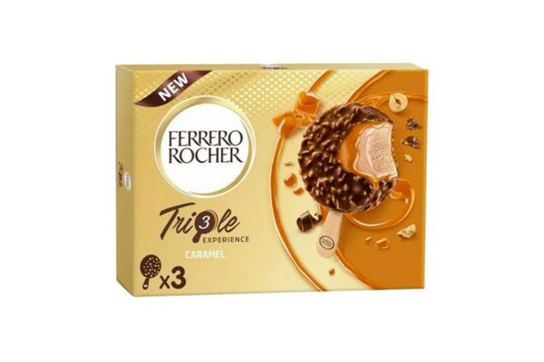 Ferrero Rocher Ice Cream Sticks Triple Caramel 3 X 60ml