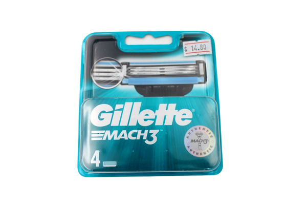Gillette Mach 3 Turbo Razor Cartridge Refills 4 pieces