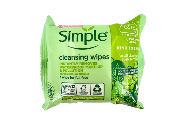Simple Cleansing Facial Wipes 25 pieces