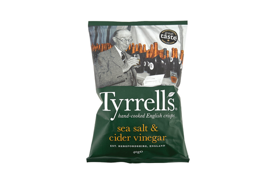 Tyrrell's Potato Chips Sea Salt & Cider Vinegar 40g – uMart Singapore